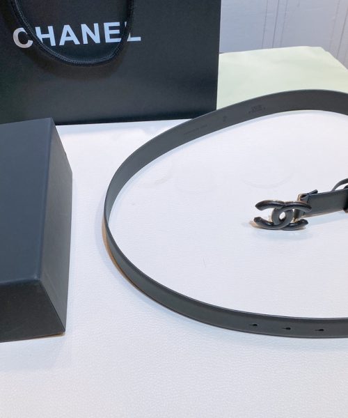 1:1 Replica Chanel Belt With Double C Buckle Black Black-Toned Metal Women Belt