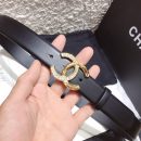1:1 Replica Chanel Belt With Double C Buckle Black With Gold Toned Hardware Women Belt