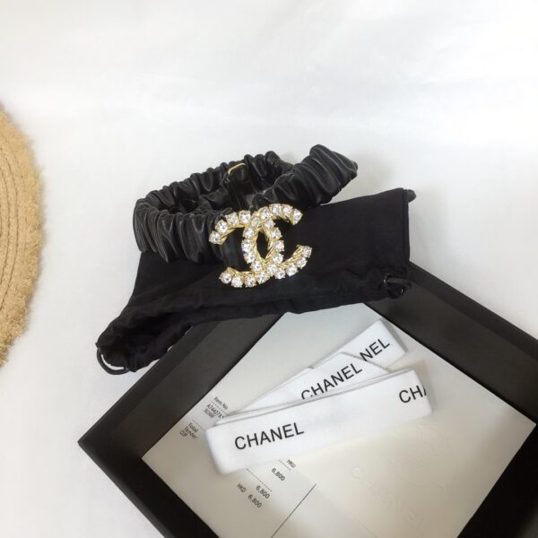 1:1 Replica Chanel Belt With Double C Buckle Black With Gold-Toned Metal and Strass Hardware Women Belt