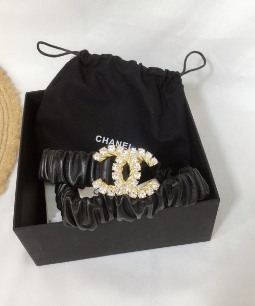 1:1 Replica Chanel Belt With Double C Buckle Black With Gold-Toned Metal and Strass Hardware Women Belt