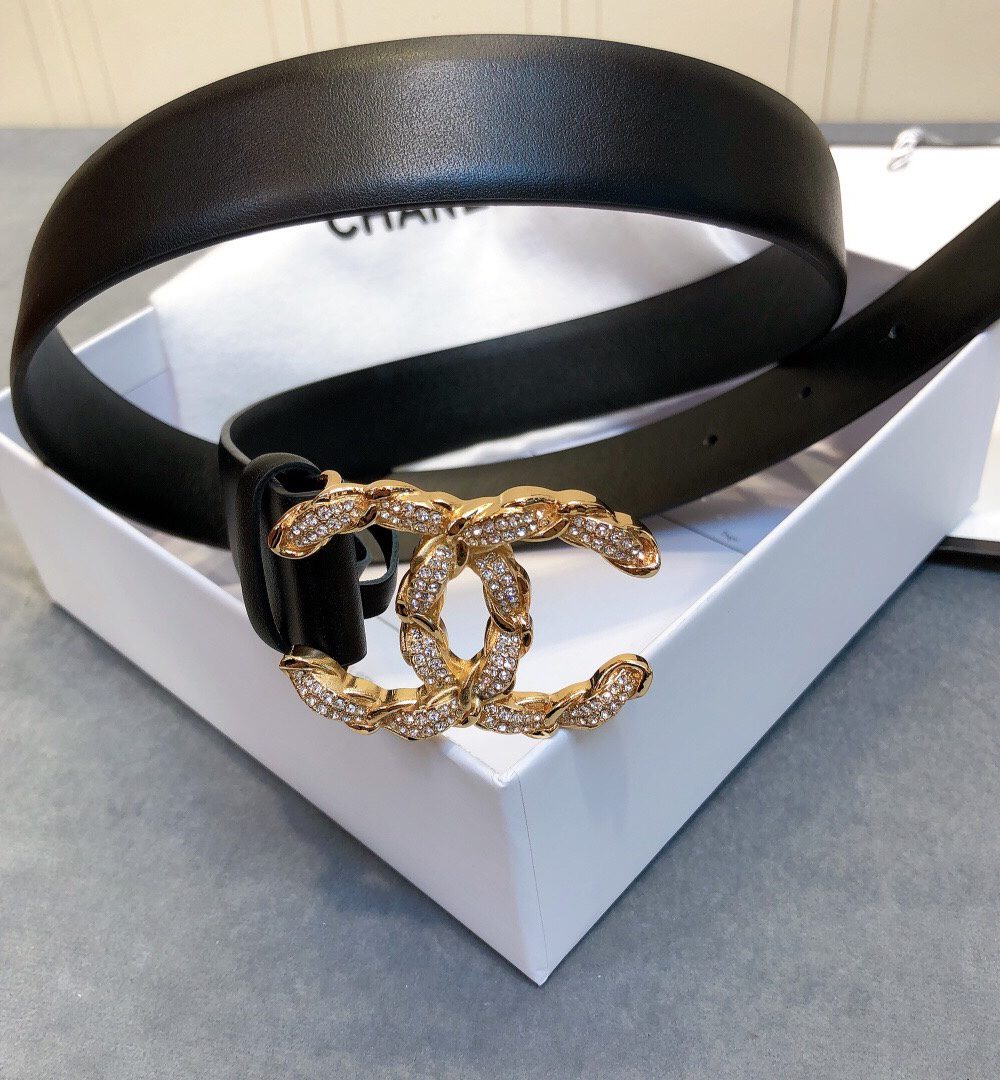 1:1 Replica Chanel Belt With Double C Buckle Black Women Belt