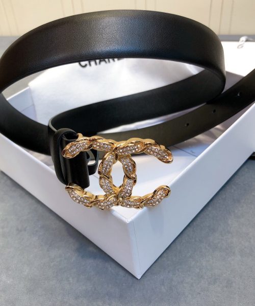 1:1 Replica Chanel Belt With Double C Buckle Black Women Belt