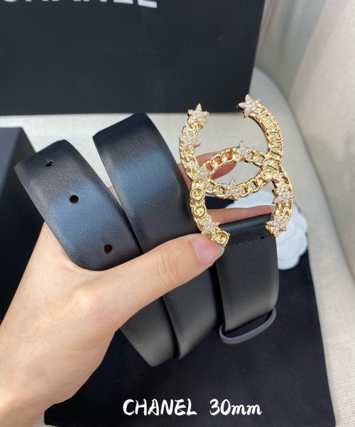 1:1 Replica Chanel Belt With Double C Buckle Black Women Belt