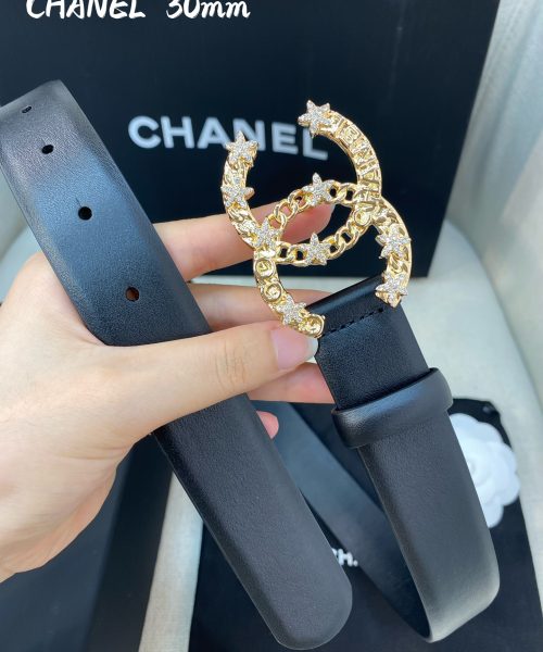 1:1 Replica Chanel Belt With Double C Buckle Black Women Belt