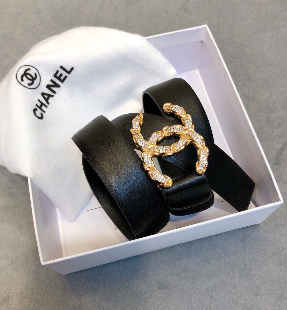 1:1 Replica Chanel Belt With Double C Buckle Black Women Belt