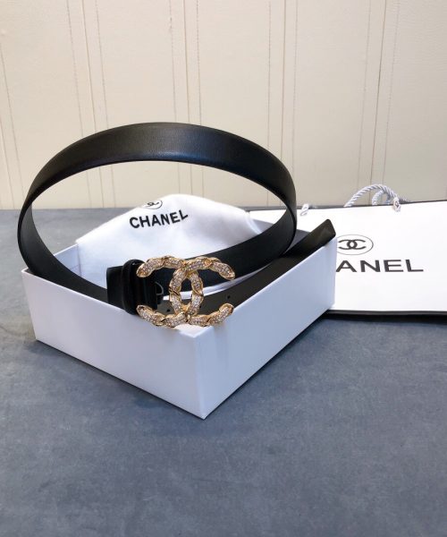 1:1 Replica Chanel Belt With Double C Buckle Black Women Belt