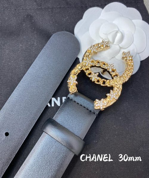 1:1 Replica Chanel Belt With Double C Buckle Black Women Belt