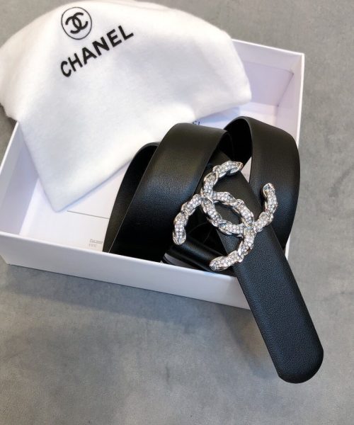 1:1 Replica Chanel Belt With Double C Buckle Black Women Belt