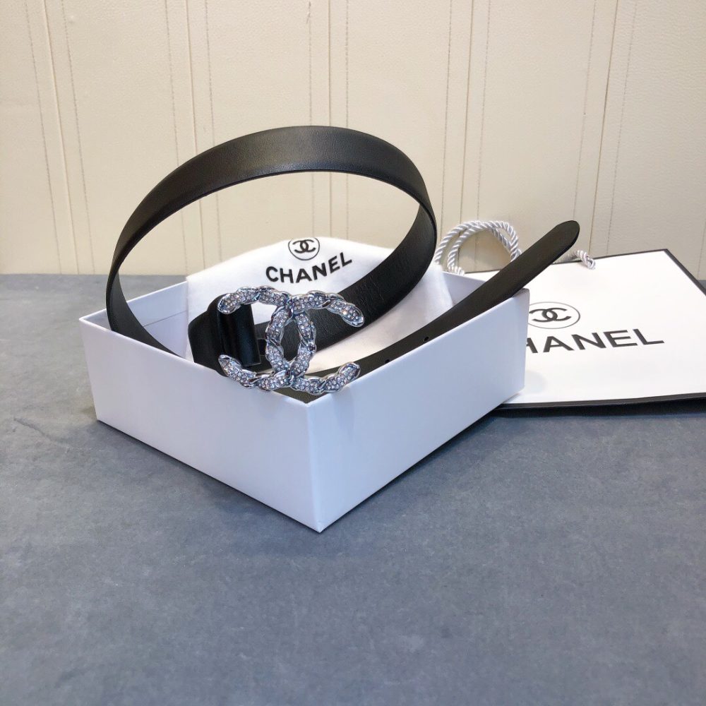 1:1 Replica Chanel Belt With Double C Buckle Black Women Belt - Image 3