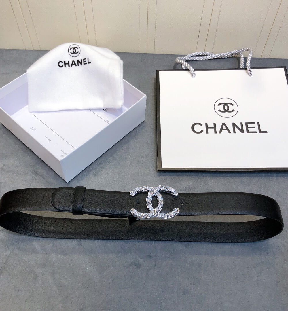1:1 Replica Chanel Belt With Double C Buckle Black Women Belt