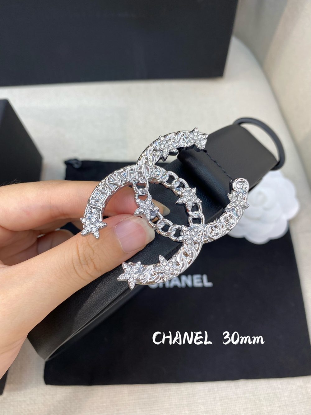 1:1 Replica Chanel Belt With Double C Buckle Black Women Belt - Image 5