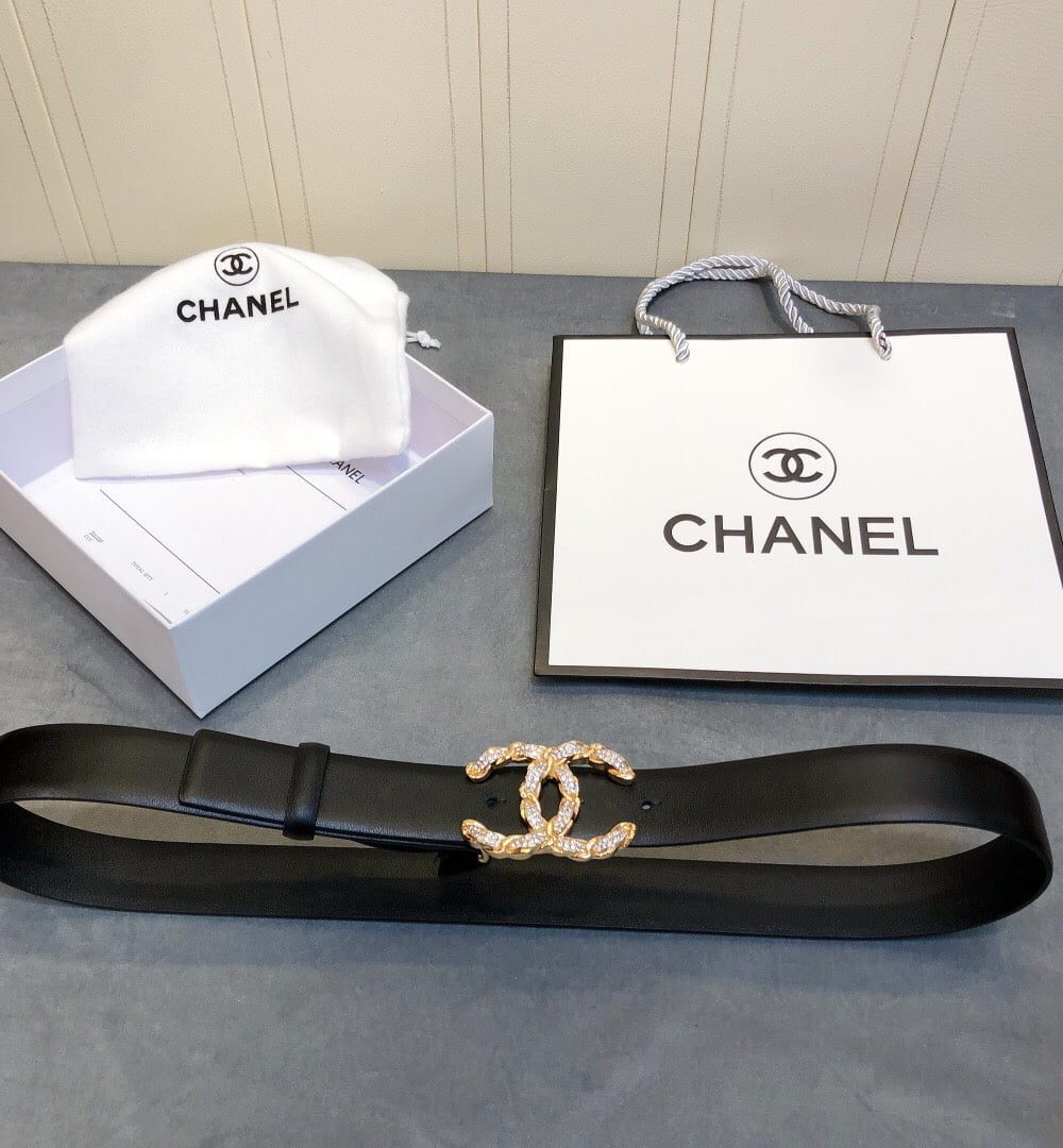 1:1 Replica Chanel Belt With Double C Buckle Black Women Belt
