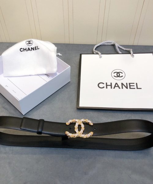 1:1 Replica Chanel Belt With Double C Buckle Black Women Belt