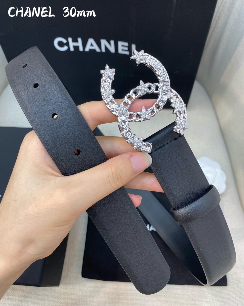 1:1 Replica Chanel Belt With Double C Buckle Black Women Belt