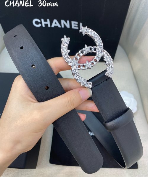 1:1 Replica Chanel Belt With Double C Buckle Black Women Belt