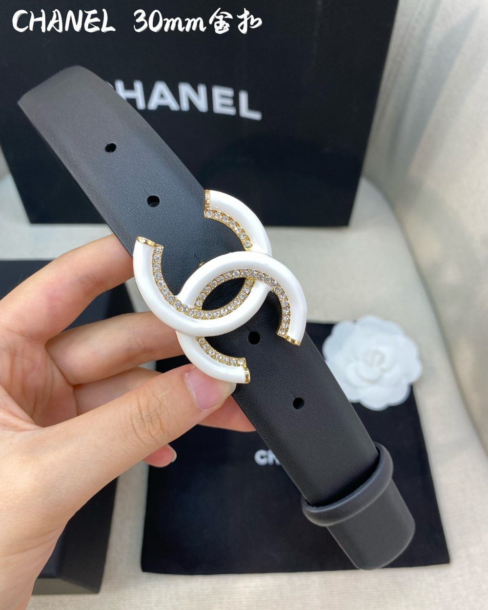 1:1 Replica Chanel Belt With Double C Buckle Black Women Belt