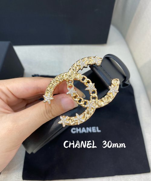 1:1 Replica Chanel Belt With Double C Buckle Black Women Belt