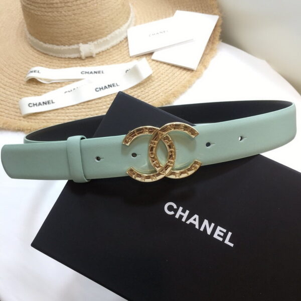 1:1 Replica Chanel Belt With Double C Buckle Jade Green