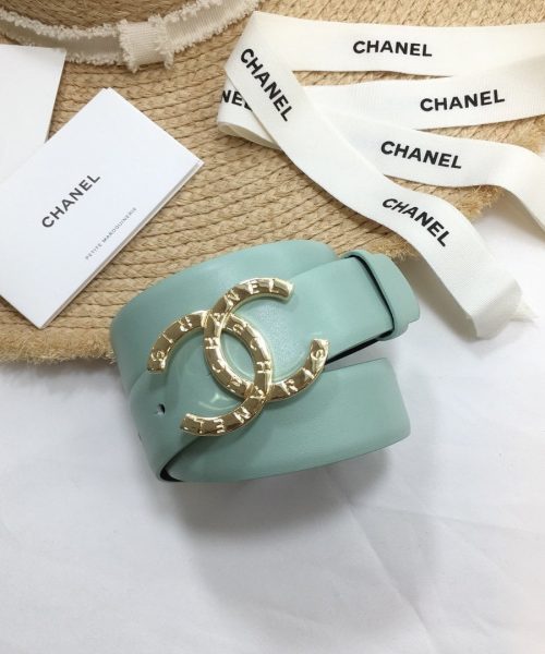 1:1 Replica Chanel Belt With Double C Buckle Jade Green