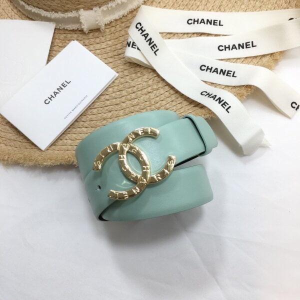 1:1 Replica Chanel Belt With Double C Buckle Jade Green