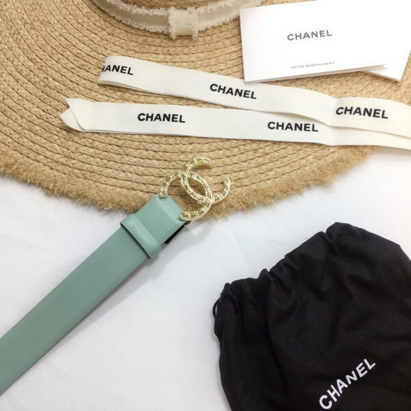 1:1 Replica Chanel Belt With Double C Buckle Jade Green