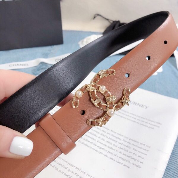 1:1 Replica Chanel Belt With Double C Buckle Light Orange Gold Toned Hardware Women Belt