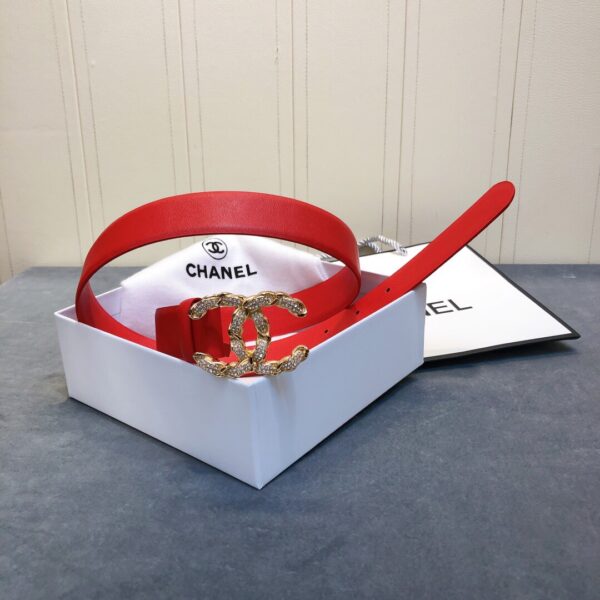 1:1 Replica Chanel Belt With Double C Buckle Red Women Belt