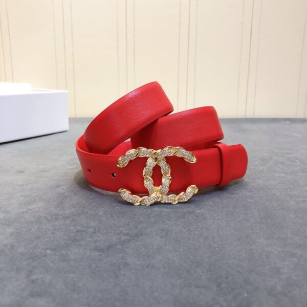 1:1 Replica Chanel Belt With Double C Buckle Red Women Belt