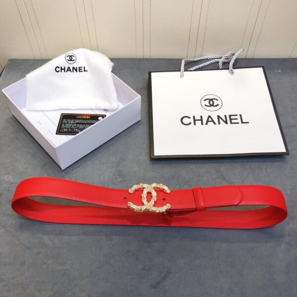 1:1 Replica Chanel Belt With Double C Buckle Red Women Belt