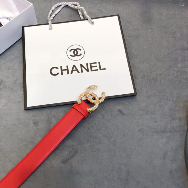 1:1 Replica Chanel Belt With Double C Buckle Red Women Belt