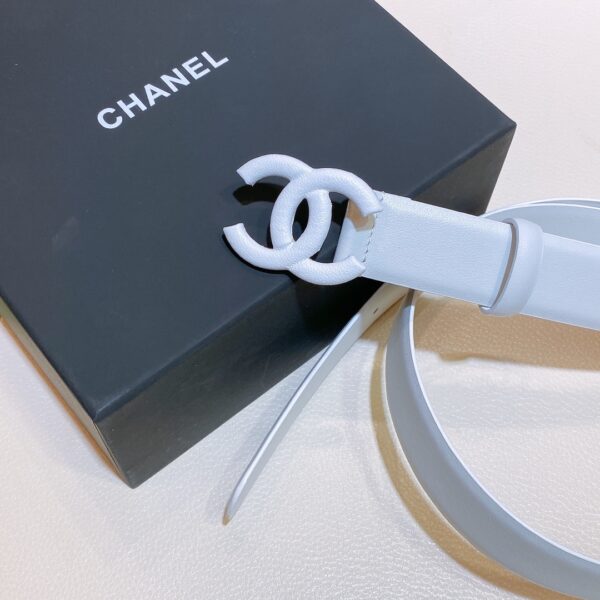1:1 Replica Chanel Belt With Double C Buckle White White-Toned Hardware Women Belt