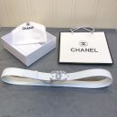 1:1 Replica Chanel Belt With Double C Buckle White Women Belt