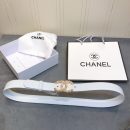 1:1 Replica Chanel Belt With Double C Buckle White Women Belt