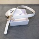 1:1 Replica Chanel Belt With Double C Buckle White Women Belt