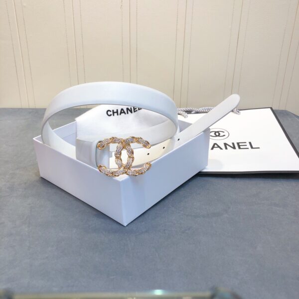 1:1 Replica Chanel Belt With Double C Buckle White Women Belt