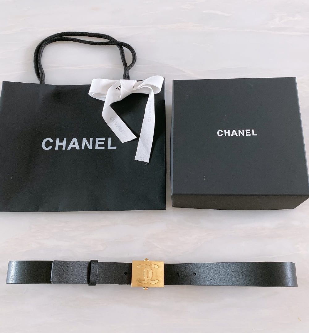1:1 Replica Chanel Belt With Ribbon Buckle Black Women Belt