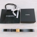 1:1 Replica Chanel Belt With Ribbon Buckle Black Women Belt