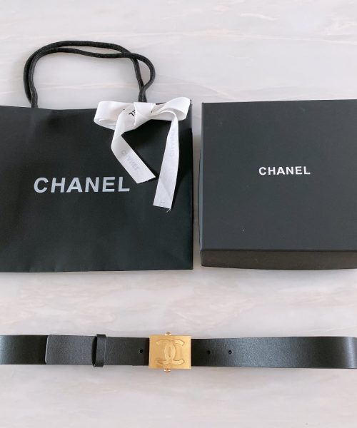 1:1 Replica Chanel Belt With Ribbon Buckle Black Women Belt