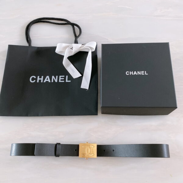 1:1 Replica Chanel Belt With Ribbon Buckle Black Women Belt