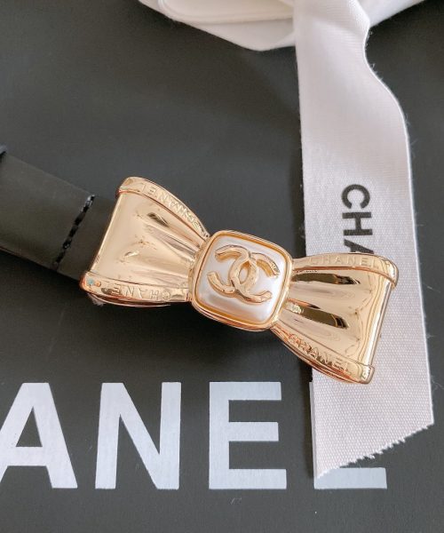 1:1 Replica Chanel Belt With Ribbon Buckle Black Women Belt