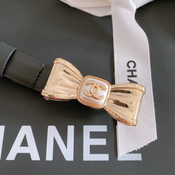 1:1 Replica Chanel Belt With Ribbon Buckle Black Women Belt