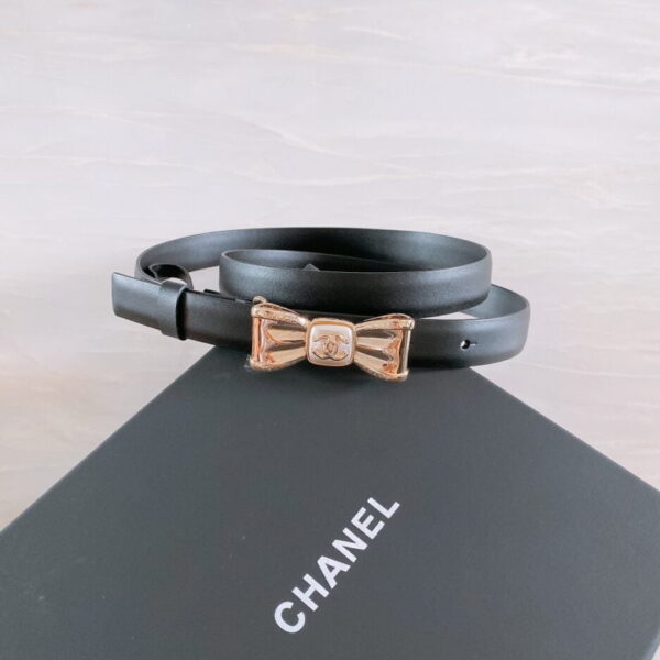 1:1 Replica Chanel Belt With Ribbon Buckle Black Women Belt
