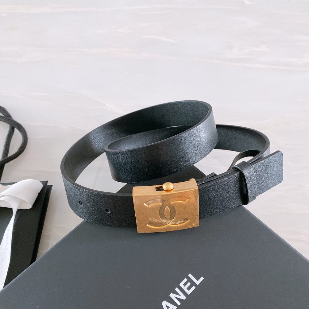 1:1 Replica Chanel Belt With Ribbon Buckle Black Women Belt - Image 4