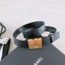1:1 Replica Chanel Belt With Ribbon Buckle Black Women Belt
