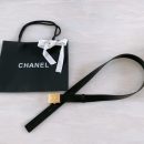 1:1 Replica Chanel Belt With Ribbon Buckle Black Women Belt