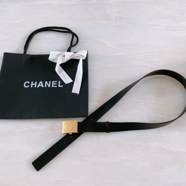 1:1 Replica Chanel Belt With Ribbon Buckle Black Women Belt