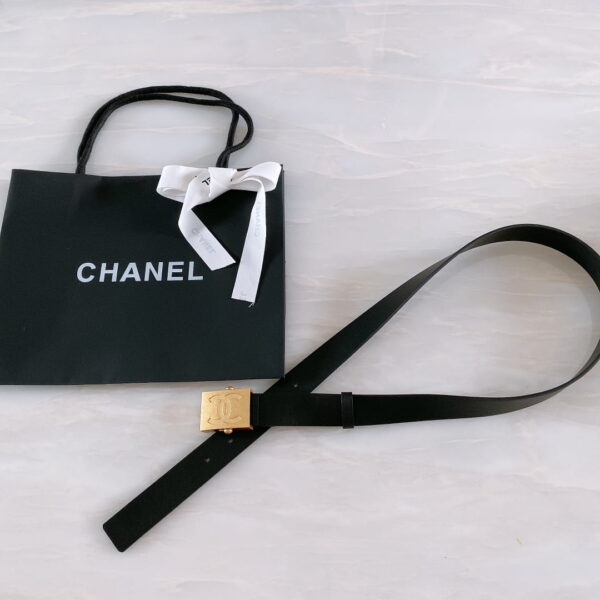 1:1 Replica Chanel Belt With Ribbon Buckle Black Women Belt