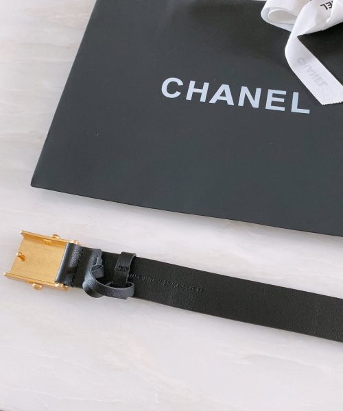 1:1 Replica Chanel Belt With Ribbon Buckle Black Women Belt