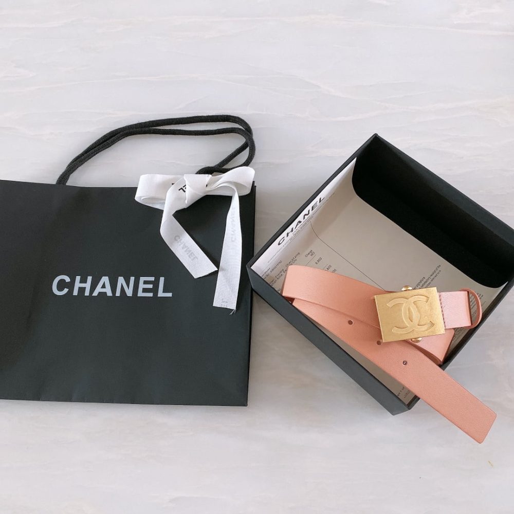 1:1 Replica Chanel Belt With Ribbon Buckle Dust Pink Women Belt - Image 4