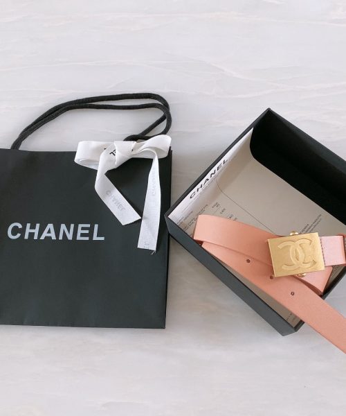 1:1 Replica Chanel Belt With Ribbon Buckle Dust Pink Women Belt